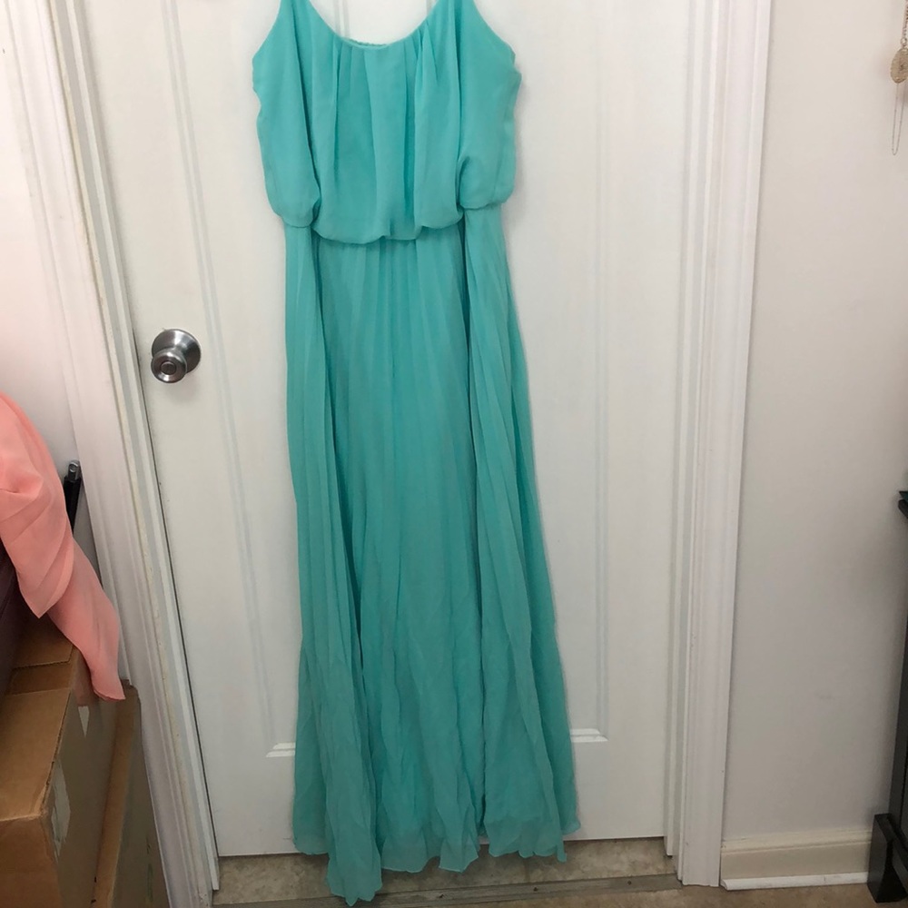 Aqua maxi dress